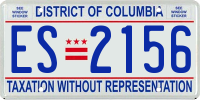 DC license plate ES2156
