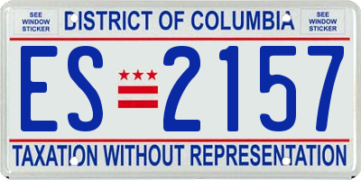 DC license plate ES2157