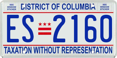 DC license plate ES2160