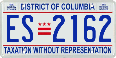 DC license plate ES2162