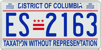DC license plate ES2163