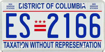 DC license plate ES2166