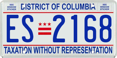DC license plate ES2168