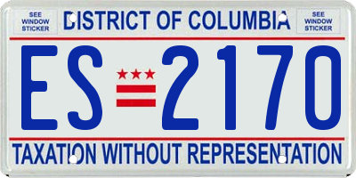 DC license plate ES2170