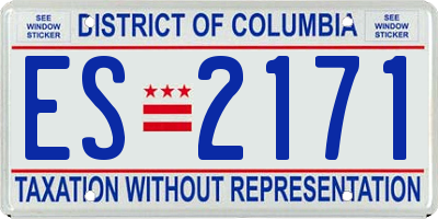 DC license plate ES2171