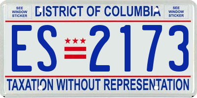 DC license plate ES2173