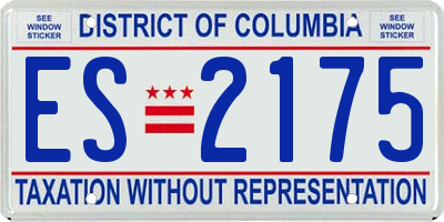 DC license plate ES2175