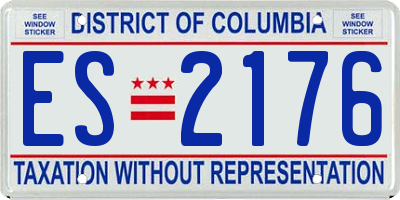 DC license plate ES2176
