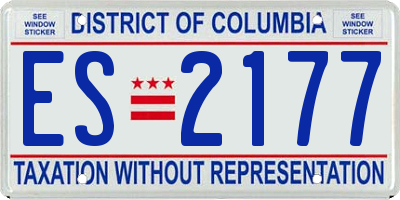 DC license plate ES2177