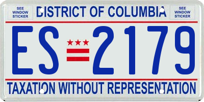 DC license plate ES2179