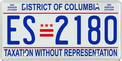 DC license plate ES2180