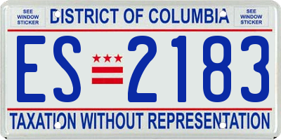 DC license plate ES2183