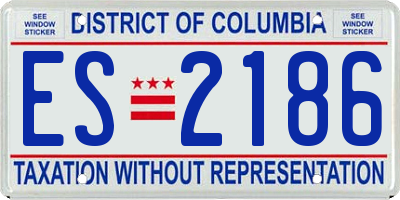 DC license plate ES2186