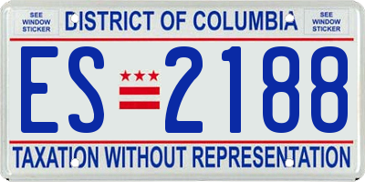 DC license plate ES2188