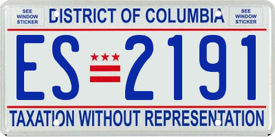 DC license plate ES2191