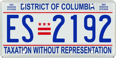 DC license plate ES2192