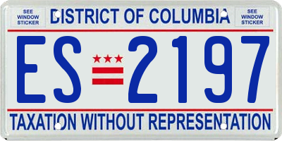 DC license plate ES2197