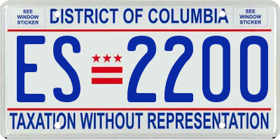 DC license plate ES2200