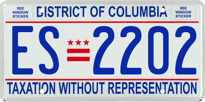 DC license plate ES2202