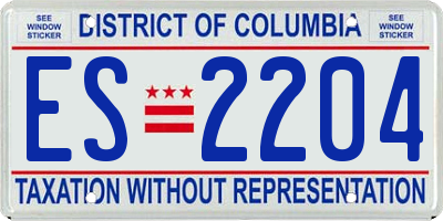 DC license plate ES2204