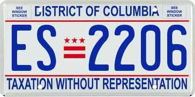 DC license plate ES2206