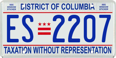 DC license plate ES2207