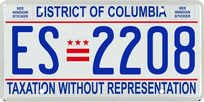 DC license plate ES2208