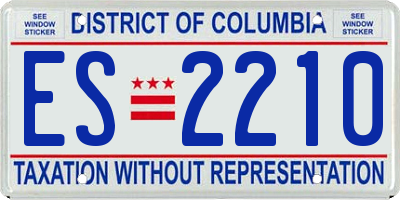 DC license plate ES2210
