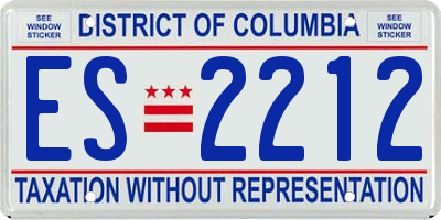 DC license plate ES2212