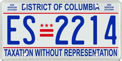 DC license plate ES2214