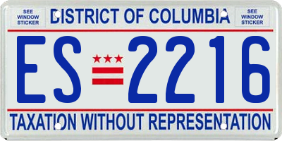 DC license plate ES2216