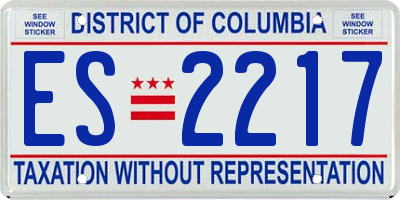 DC license plate ES2217