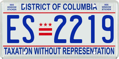 DC license plate ES2219