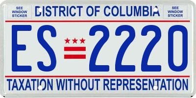 DC license plate ES2220