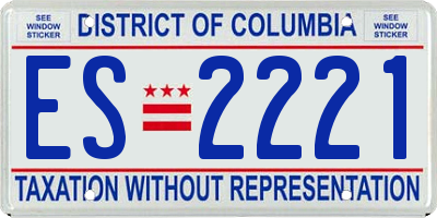 DC license plate ES2221