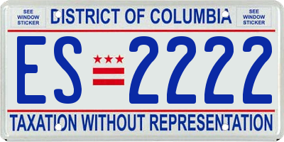 DC license plate ES2222