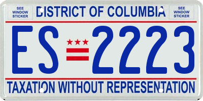 DC license plate ES2223