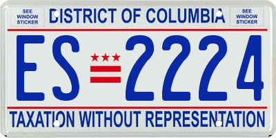 DC license plate ES2224