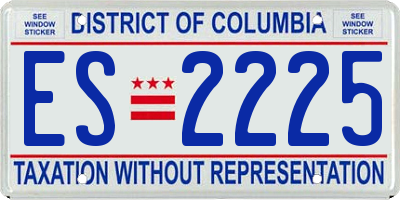 DC license plate ES2225