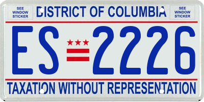 DC license plate ES2226