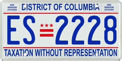 DC license plate ES2228