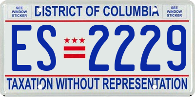 DC license plate ES2229