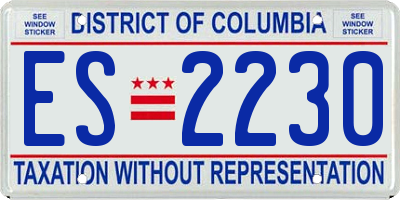 DC license plate ES2230