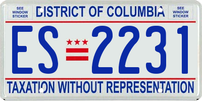 DC license plate ES2231