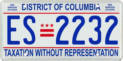 DC license plate ES2232
