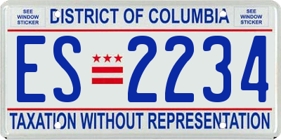 DC license plate ES2234