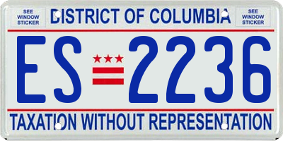 DC license plate ES2236