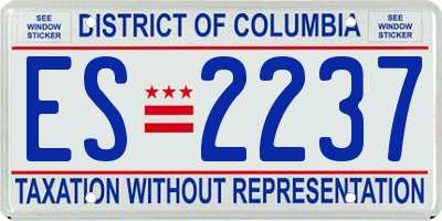 DC license plate ES2237