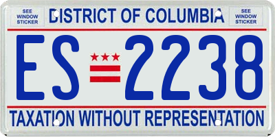 DC license plate ES2238