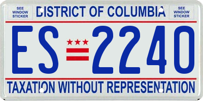 DC license plate ES2240